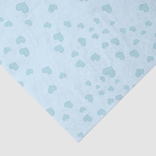 Blauschwebende Herzen Seidenpapier (Ausschnitt)