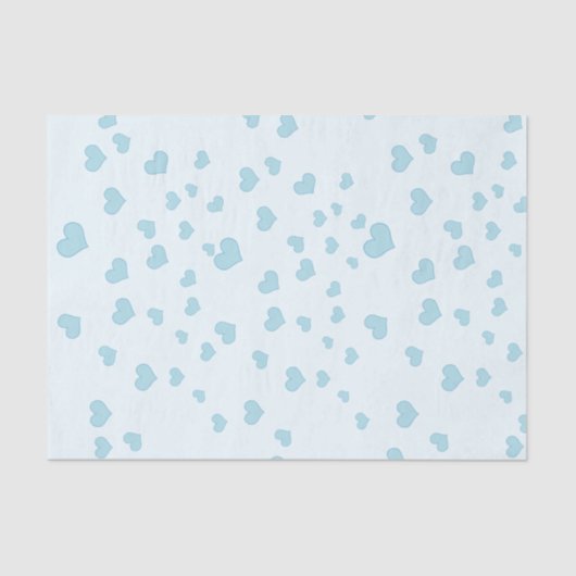 Blauschwebende Herzen Seidenpapier (Vorderseite)