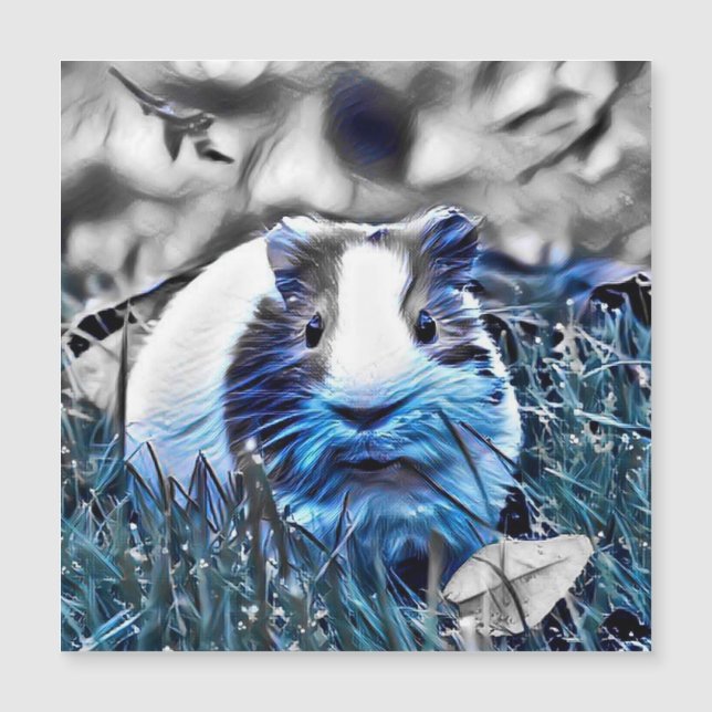 Blauschwein/Guinea Magnetkarte (Vorderseite)