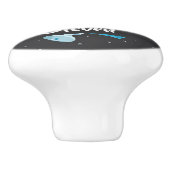 Blauspace Pattern Keramikknauf (Seitenansicht)