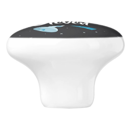 Blauspace Pattern Keramikknauf (Seitenansicht)