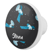 Blauspace Pattern Keramikknauf (Rechts)