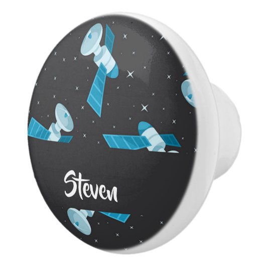 Blauspace Pattern Keramikknauf (Rechts)