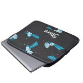 Blauspace Pattern Laptopschutzhülle (Vorne Knopf)