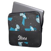 Blauspace Pattern Laptopschutzhülle (Vorderseite Links)
