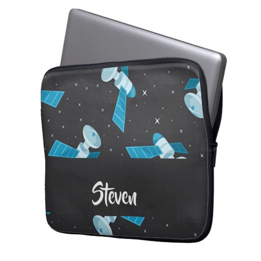 Blauspace Pattern Laptopschutzhülle (Vorderseite Links)