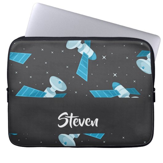 Blauspace Pattern Laptopschutzhülle (Vorderseite)