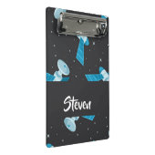 Blauspace Pattern Mini Klemmbrett (Schrägansicht)