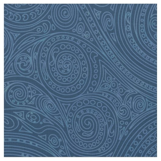 Blauspiralmuster Stoff (Nahaufnahme)