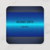 Blaustahlaussehen Quadratische Visitenkarte (Vorderseite)