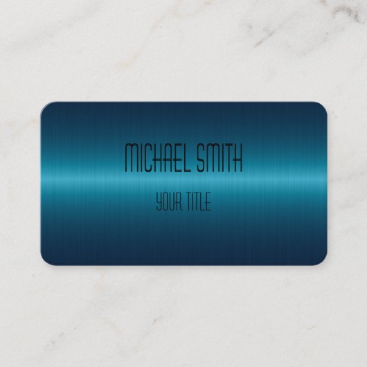 Blaustahlaussehen Visitenkarte (Vorderseite)
