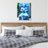 Blaustein Buddha gewickelt Leinwand (Insitu (Schlafzimmer))