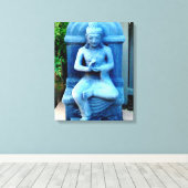 Blaustein Buddha gewickelt Leinwand (Insitu (Holzboden))