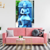Blaustein Buddha gewickelt Leinwand (Insitu (Wohnzimmer))