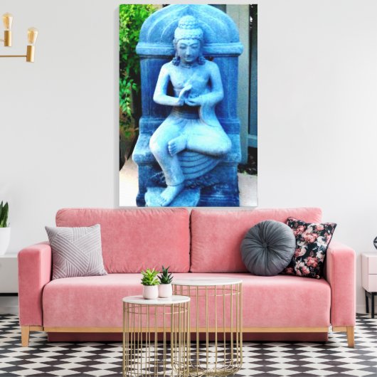 Blaustein Buddha gewickelt Leinwand (Insitu (Wohnzimmer))