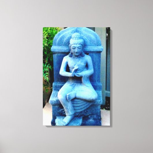 Blaustein Buddha gewickelt Leinwand (Vorderseite)