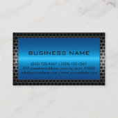 Blausteine aus Edelstahl Moderne Metallgrenzen Visitenkarte (Rückseite)