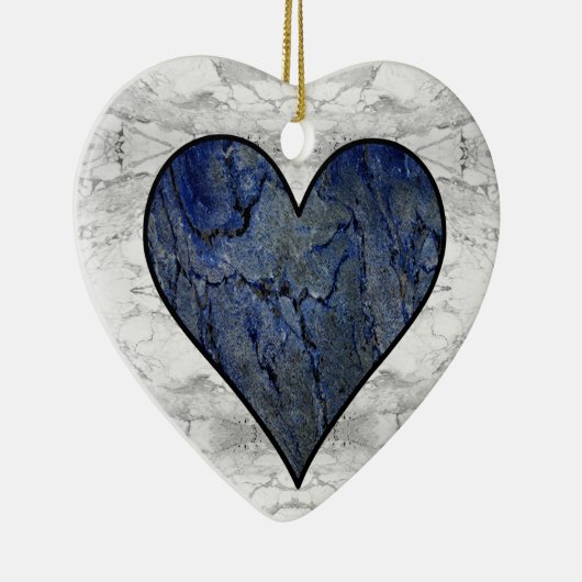 Blausteine-Marmormuster Keramik Ornament (Rechts)