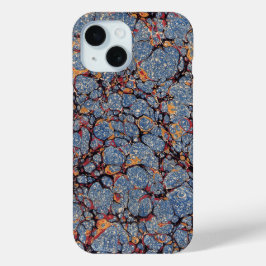 Blausteine-Marmorpapier iPhone 16 Pro Max Hülle