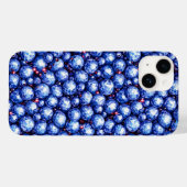 Blausteine-Muster Case-Mate iPhone Hülle (Rückseite (Horizontal))