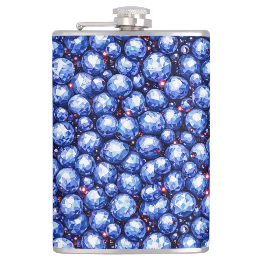 Blausteine-Muster Flachmann (Vorderseite)