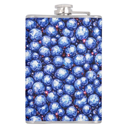 Blausteine-Muster Flachmann (Rückseite)