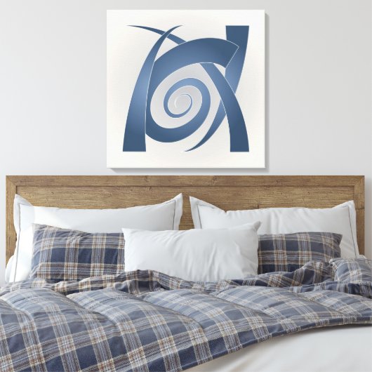 Blausteinelefant Leinwanddruck (Insitu (Schlafzimmer))