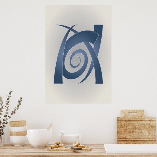 Blausteinelefant Poster (Küche)