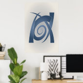 Blausteinelefant Poster (Heimbüro)