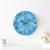 Blausteinglas Rundrömische Zahlen Uhr (Zuhause)