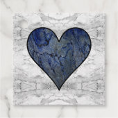 Blausteinmarbelmuster Geschenkanhänger (Vorderseite)