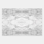 Blausteinmarbelmuster Geschenkpapier Set (Vorderseite 3)