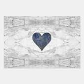 Blausteinmarbelmuster Geschenkpapier Set (Vorderseite 2)