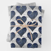 Blausteinmarbelmuster Geschenkpapier Set (Beispiel)