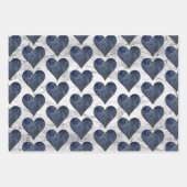 Blausteinmarbelmuster Geschenkpapier Set (Vorderseite)