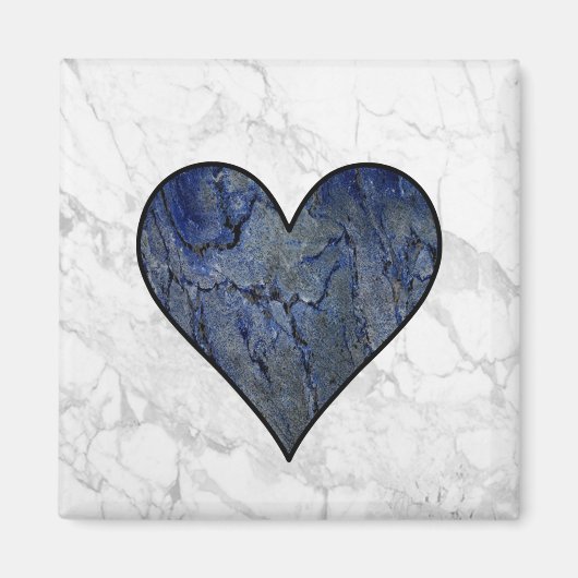 Blausteinmarbelmuster Magnet (Vorne)