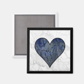 Blausteinmarbelmuster Magnet (Vorderseite/Rückseite)