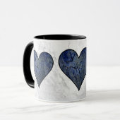 Blausteinmarbelmuster Tasse (Vorderseite Links)