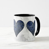 Blausteinmarbelmuster Tasse (VorderseiteRechts)