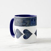 Blausteinmarbelmuster Tasse (Vorderseite Links)