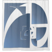 Blausteinziegel Duschvorhang (Vorderseite)