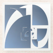 Blausteinziegel Glasuntersetzer (Vorderseite)