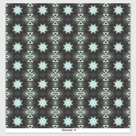 Blaustern auf schwarz aufkleber (Blatt)