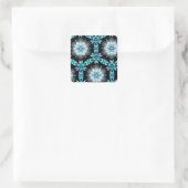 Blaustern Quadratischer Aufkleber (Tasche)