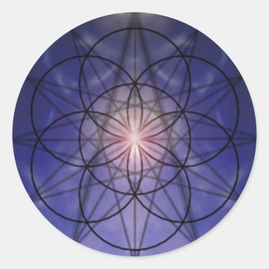 Blausternaufkleber Runder Aufkleber (Vorderseite)