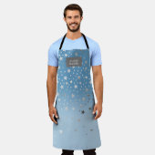 Blausterne schöne Monogramm-Schürze Schürze (Getragen)