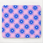 Blausternmuster auf rosa Mousepad (Vorne)