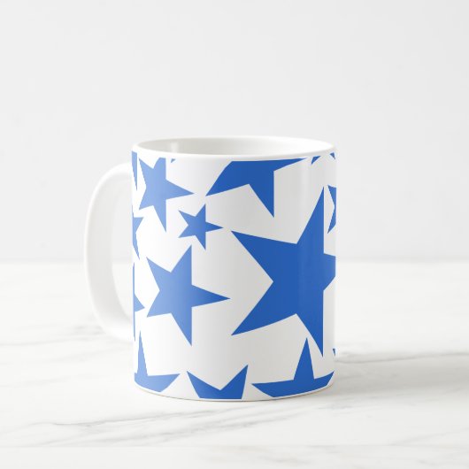 Blausternmuster Kaffeetasse (Vorderseite Links)