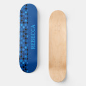 Blausternmuster Skateboard (Vorderseite)