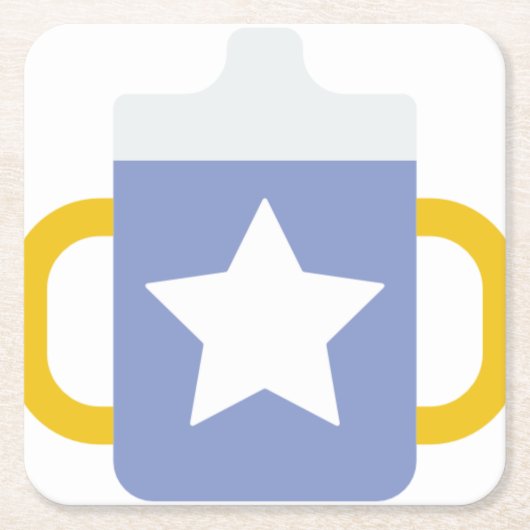 Blausternsickerung Rechteckiger Pappuntersetzer (Vorderseite)